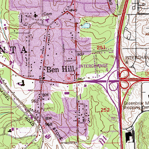 Topographic Map of Believers Bible Christian Academy, GA
