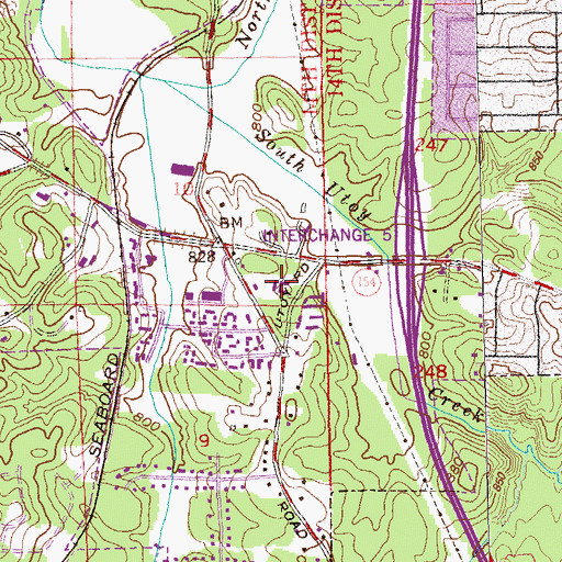 Topographic Map of Romer Academy, GA
