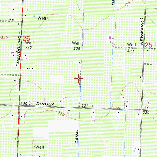Topographic Map of Santa Fe Canal, CA