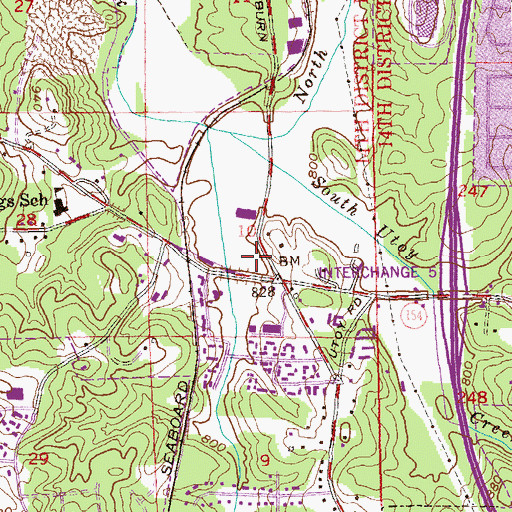 Topographic Map of Southwest Branch Atlanta Public Library, GA