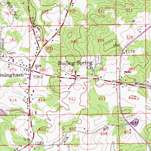 Topographic Map of Fulton County Northwest Precinct Police Station, GA