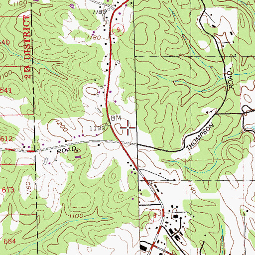 Topographic Map of Grassland Crossing Shopping Center, GA