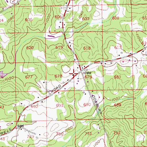 Topographic Map of Hopewell Recreation Center, GA