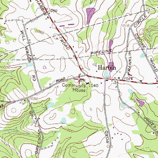 Topographic Map of Gwinnett County Fire and Emergency Services Station 17, GA