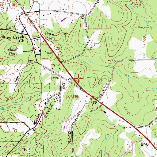 Topographic Map of Forsyth County Fire Department Station 15, GA