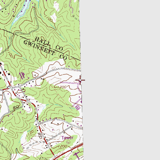Topographic Map of Lanier Museum of Natural History, GA