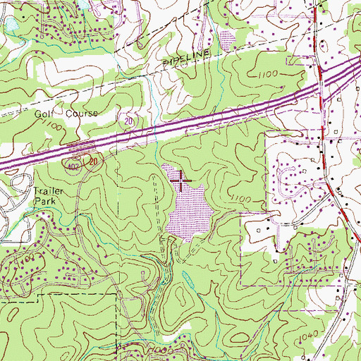 Topographic Map of Arbor Place Mall, GA