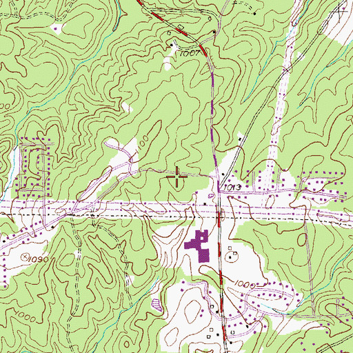 Topographic Map of Central Church Station Shopping Center, GA