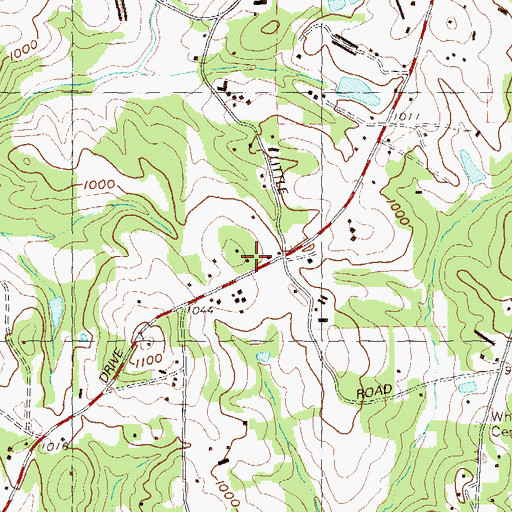 Topographic Map of Cherokee County Sheriff East Precinct, GA