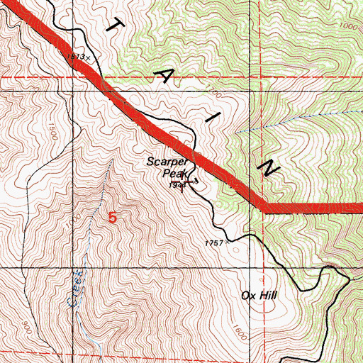 Topographic Map of Scarpet Peak, CA