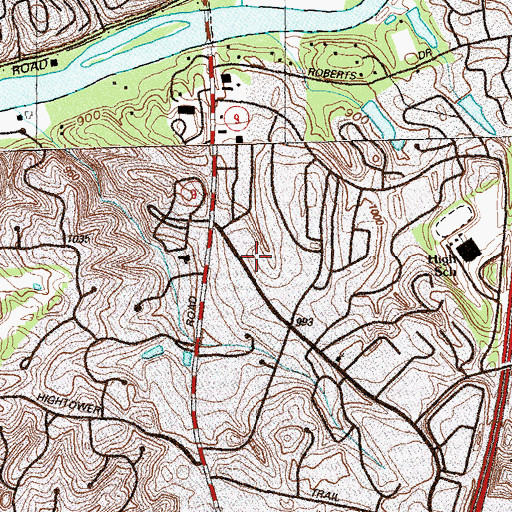 Topographic Map of Atlanta Country Day School, GA