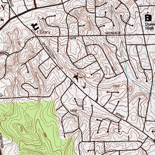 Topographic Map of Atlanta North School of Seventh Day Adventists, GA