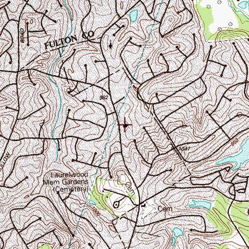 Topographic Map of Beth Shalom, GA