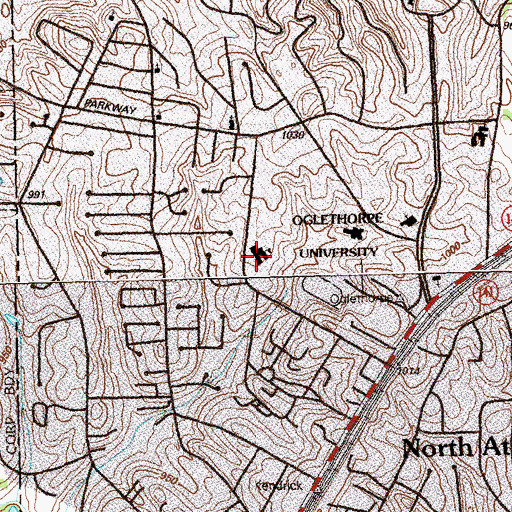 Topographic Map of Path Academy, GA