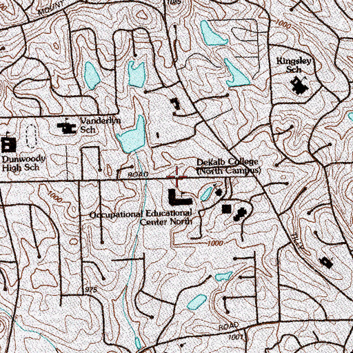 Topographic Map of New Atlanta Jewish Community High School, GA