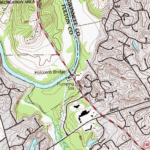 Topographic Map of Pinckneyville Arts Center, GA