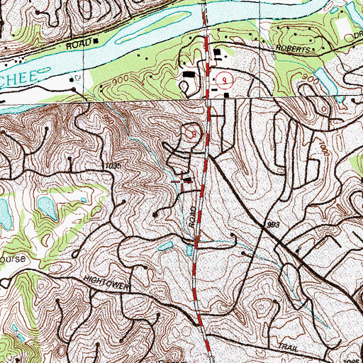 Topographic Map of Rivercliff Lutheran School, GA