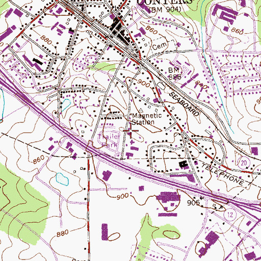 Topographic Map of Rockdale County Fire Department Station 8, GA