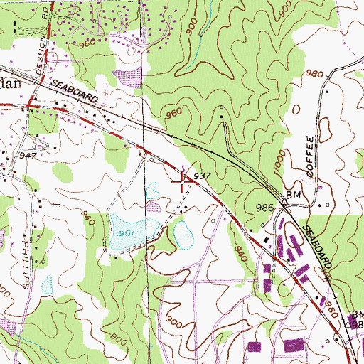 Topographic Map of East DeKalb Health Center, GA