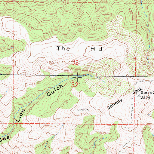 Topographic Map of Sea Lion Gulch, CA