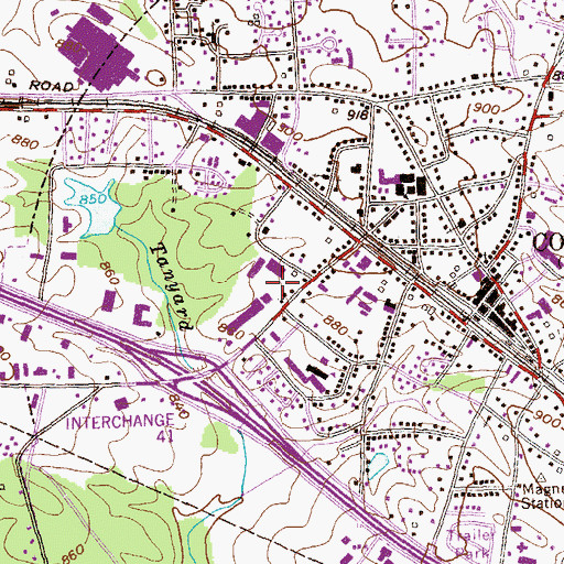 Topographic Map of Rockdale Open Campus, GA