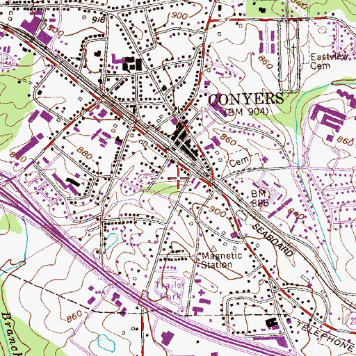 Topographic Map of Nancy Guinn Library, GA