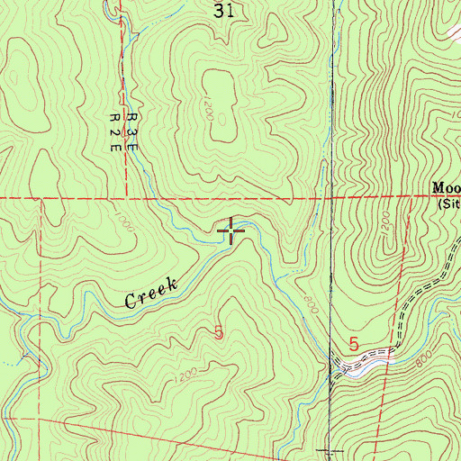 Topographic Map of Sebbas Creek, CA