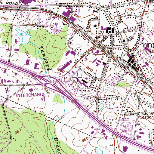 Topographic Map of Rockdale County Senior Center, GA