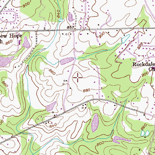 Topographic Map of Shoal Creek Elementary School, GA