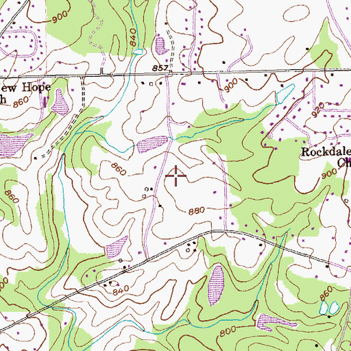 Topographic Map of Shoal Creek Elementary School, GA