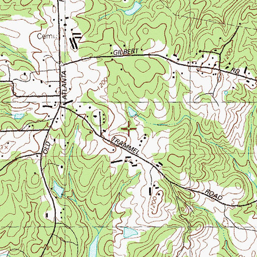 Topographic Map of Daves Creek Elementary School, GA