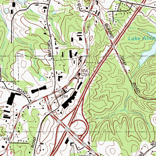 Topographic Map of Forsyth County Sheriff Precinct Number 1, GA