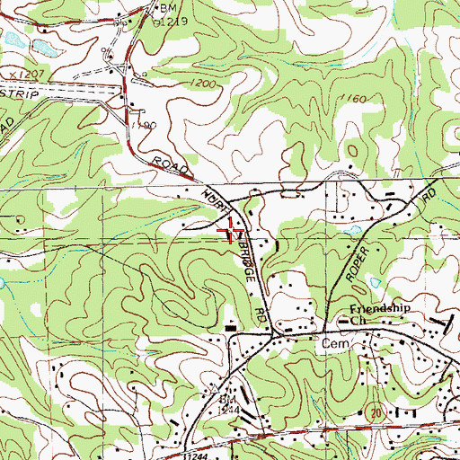Topographic Map of Forsyth County Sheriff Precinct Number 2, GA