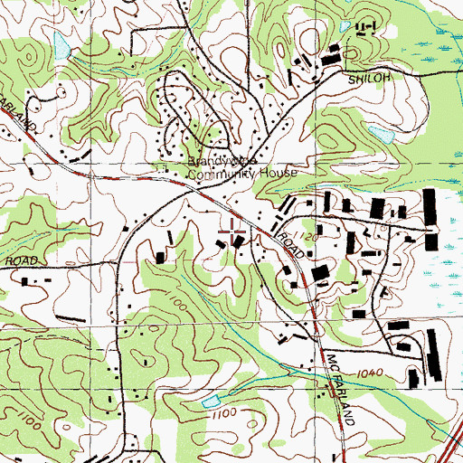 Topographic Map of Forsyth County Fire Department Station 14, GA