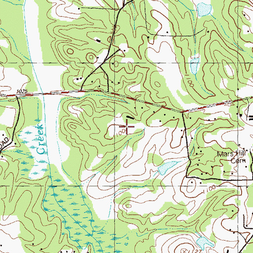 Topographic Map of Forsyth County Fire Department Station 2, GA