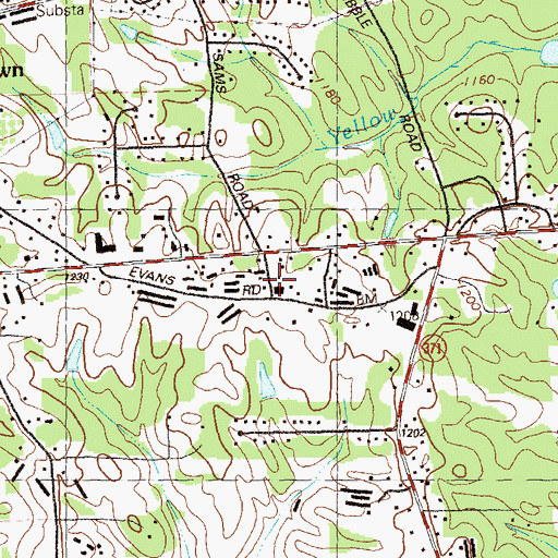Topographic Map of Forsyth County Fire Department Station 4, GA