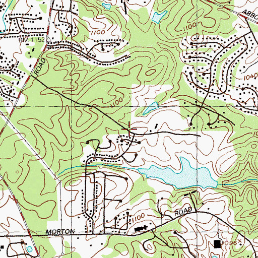 Topographic Map of Taylor Road Middle School, GA