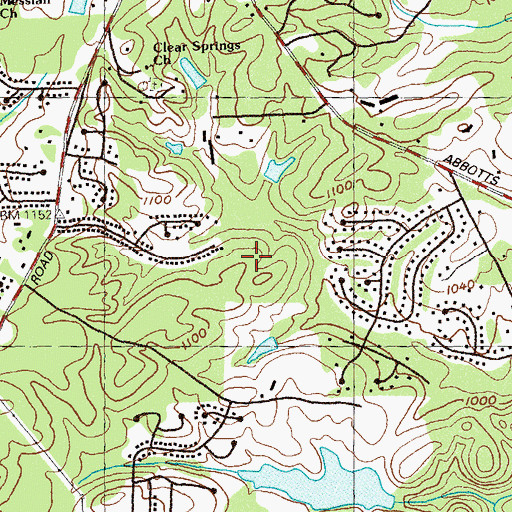 Topographic Map of Taylor Road Middle School, GA