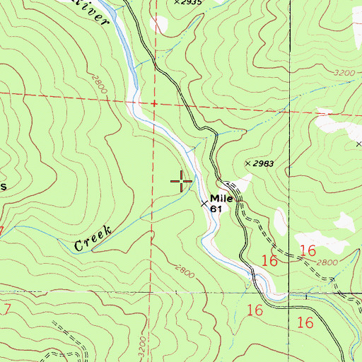 Topographic Map of Senteney Creek, CA