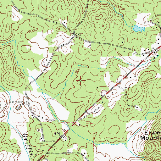 Topographic Map of Paulding County Animal Shelter, GA