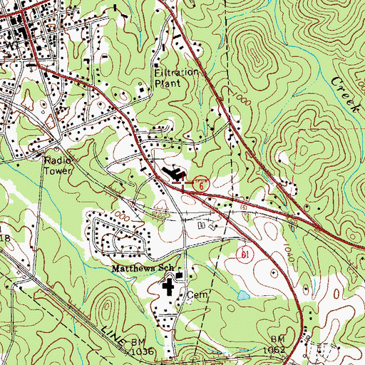 Topographic Map of Paulding County Board of Education Headquarters, GA