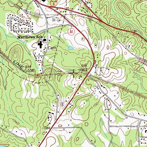 Topographic Map of Paulding County Health Department, GA