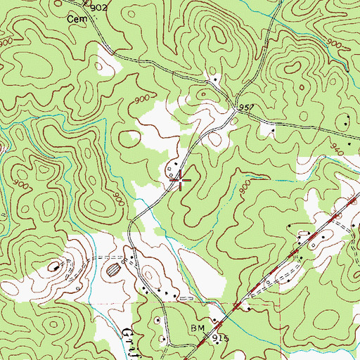 Topographic Map of Paulding Regional Youth Detention Center, GA