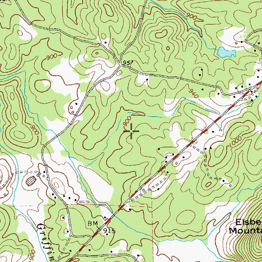 Topographic Map of Paulding County Sheriff's Office, GA