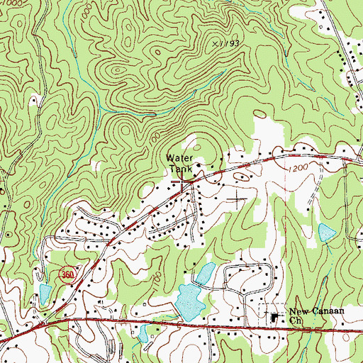 Topographic Map of Paulding County Water and Sewer Department, GA