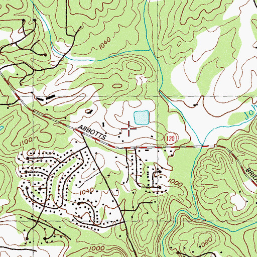 Topographic Map of Abbotts Hill Elementary School, GA