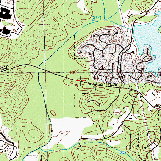 Topographic Map of Creek View Elementary School, GA