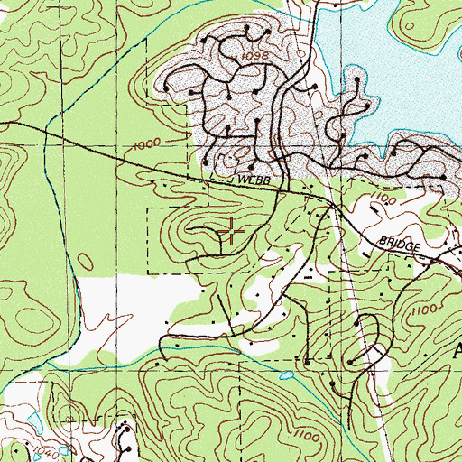 Topographic Map of Creek View Elementary School, GA