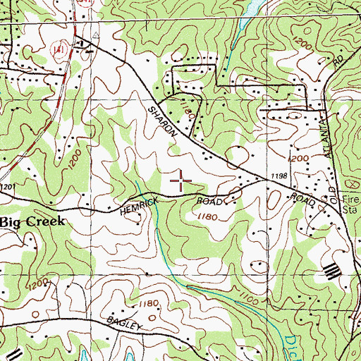 Topographic Map of Forsyth County Precinct 3 Sheriffs Station, GA