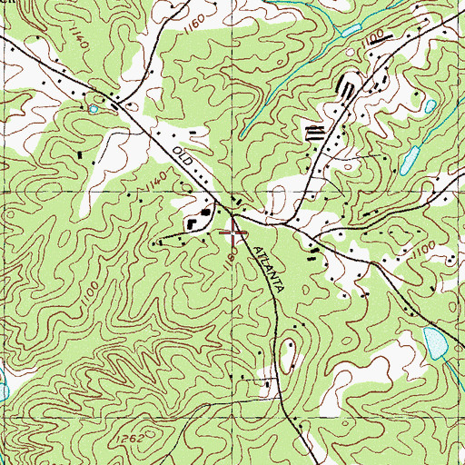 Topographic Map of Forsyth County Fire Department Station 10, GA